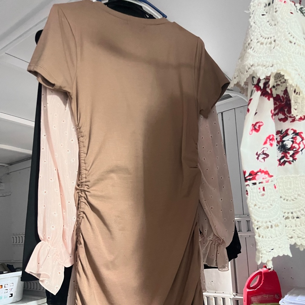 Tan tight fit dress